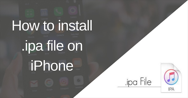 Install .ipa file iphone