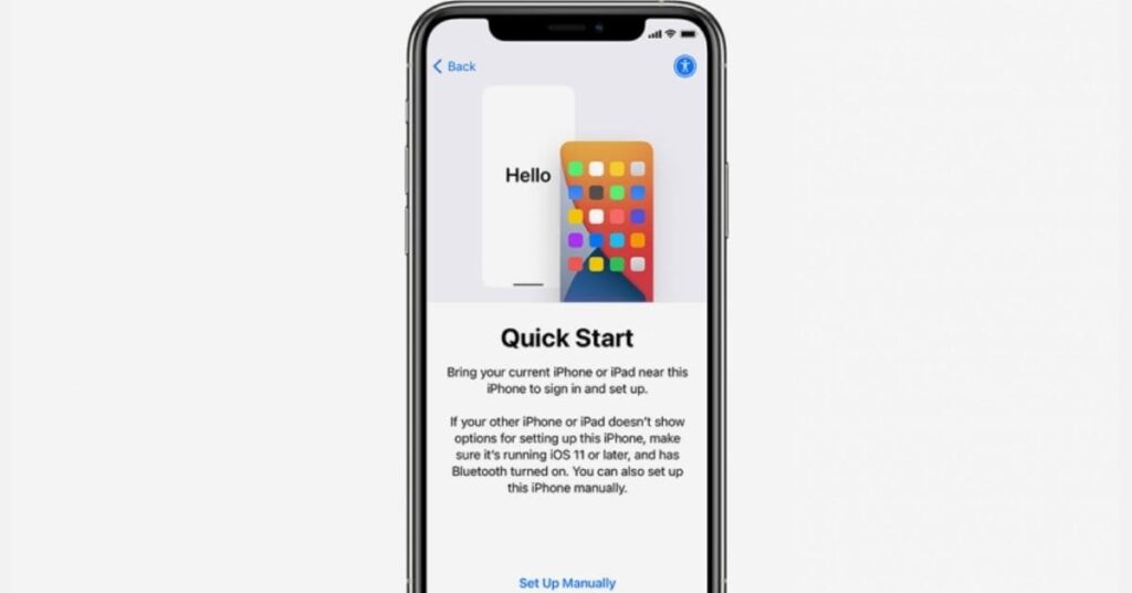 Quick start activate or set up iPhone 13/13 pro