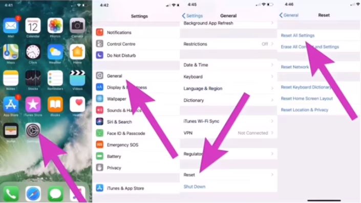 Reset all settings on iPhone not working face id