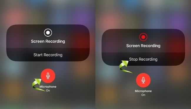 Screen record with sound on iPhone 