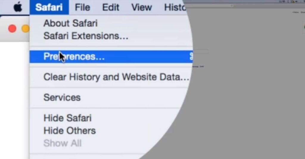 Safari preferences advance show develop in menu bar