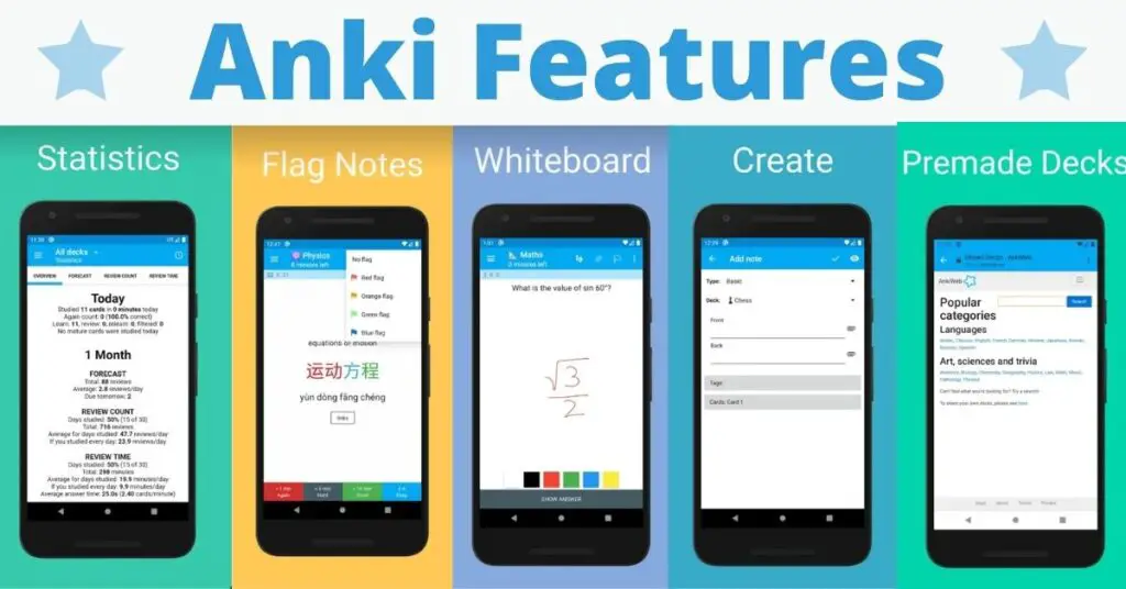 Anki app features