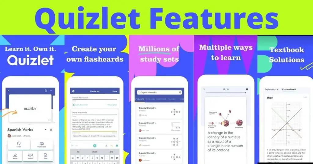 Quizlet app features