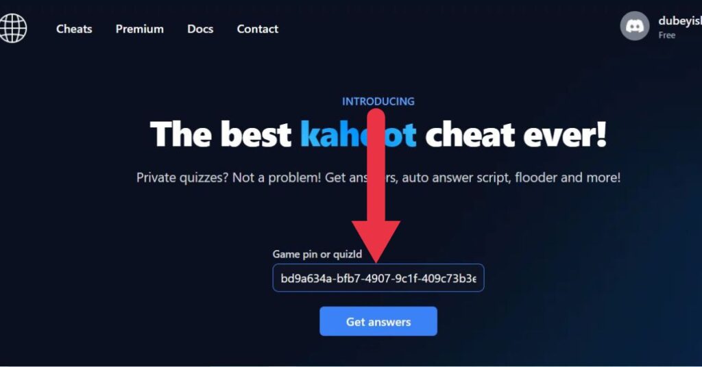 Kahoot winner cheat network