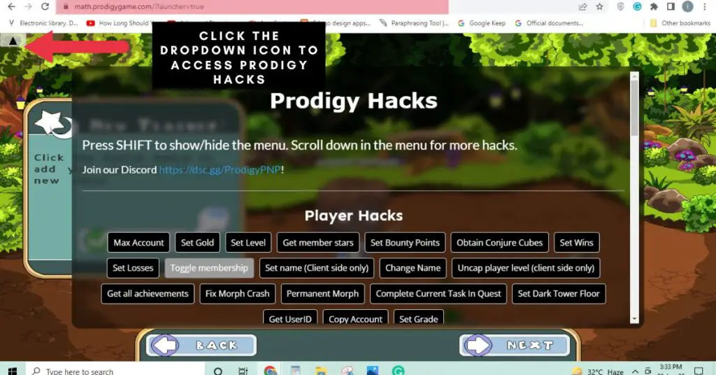 Prodigy hacks