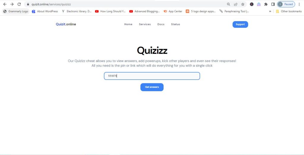 Quzizz answer cheat