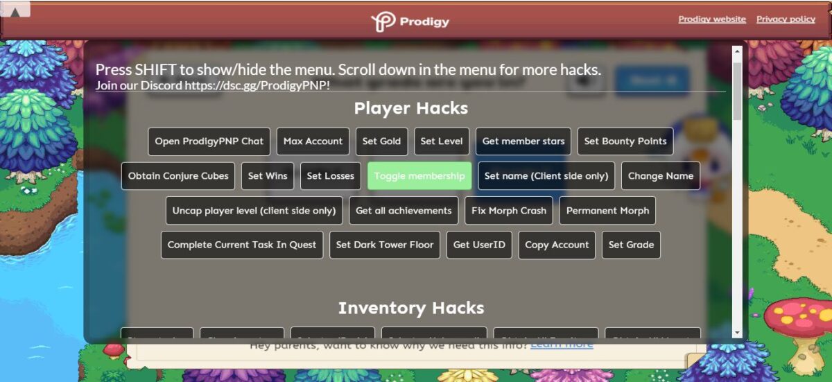 prodigy hacks extension chrome