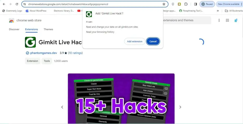 Gimkit live hack